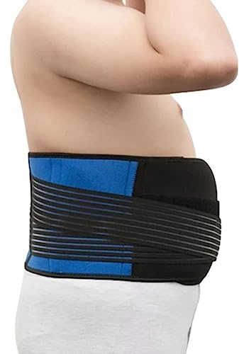S-6XL Plus Size Taille Rückenbandage Stützgürtel Dekompressionsgürtel For Die Untere Lendenwirbelsäule For Männer Frauen Rückenschmerzlinderung Body Shaper Gürtel ( Color : Blue , Size : XXXXXXL/XXXXX
