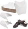 BENECREAT 40 Pair Cardboard Shoe Inserts Tree, Shoe Shaper Keeper Boot Shaper Holder for Men Women Shoe Organizer, 150x150x0.4mm