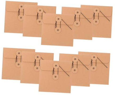 10 Stück CD Dvd Hüllen aus Kraftpapier für Aufbewahrung | Dvd Papierhüllen, CD Papierhülle und CD Aufbewahrungshüllen, Gepolsterte Umschläge A4