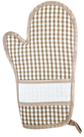 Ofenhandschuh mit Ethamin zum Sticken, Ofenhandschuh einfarbig zum Besticken – Made in Italy (ECRU)