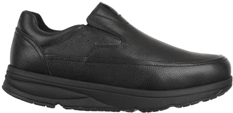 MBT Nishi 2 Zapatos de Vestir para Hombre Anatómicos y Cómodos. Calzado Fisiológico Confort y Estabilidad con Suela Curva. Zapatos Casual de Piel Sin Cordones con Plataforma. Color Negro