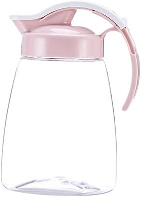 FUNOMOCYA Kühler Wasserkocher Kaffeekanne Isoliert Wasserkrug Aus Acryl Saftkonzentrat Wasserkrug Für Den Kühlschrank Kostüm Für Hundekrabben Krug Für Kalte Getränke Mit Deckel Rosa