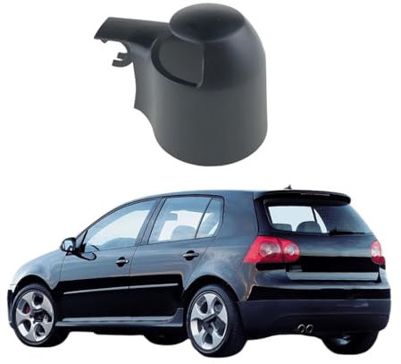 Lmmdhi Schwarze hintere Wischerarm-Abdeckkappe für VW Golf 5 2003-2009,Scheibenwischerarm-Abdeckung,Autoteile