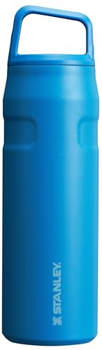 Stanley IceFlow Bouteille d'eau de 710 ml – Couvercle à large goulot torsadé – Légère et étanche – Pour les voyages et le sport – Acier inoxydable isotherme – Sans BPA – Bleu azur