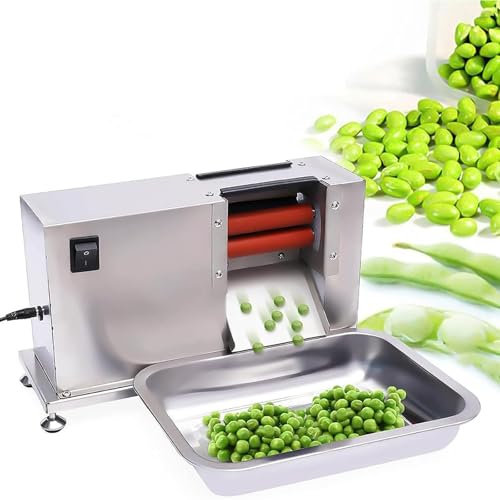LHQYA Máquina Peladora De Guisantes Multifuncional, Peladora con Bandeja Desmontable, Velocidad Ajustable/Doble Puerto De Alimentación, Adecuada para Edamame, Guisantes Habas