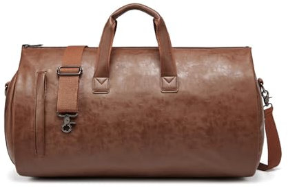 LVUNZJCA Kleidersäcke für die Reise Umwandelbare Kleider-Reisetasche for Männer und Frauen Kleider-Reisetaschen Reisetasche für Anzüge(Braun)