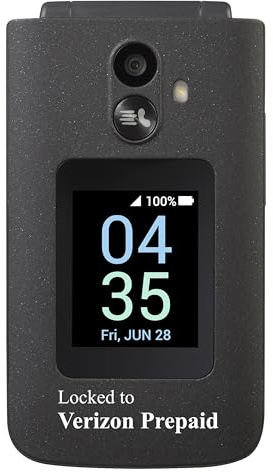 Verizon Prepaid TCL Go Flip 7 (T435S), 4G LTE Flip Phone, Easy-to-Use with Large Buttons, External Display, Long Battery Life - Locked to Verizon - Gray