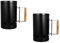 POPETPOP 2 Pièces Baril d'allume-feu Grille- Allume-feu Barbecue Seau à Charbon souffler Corbeille Chalumeau Torche étagère Baril de Charbon de Barbecue Baril de Carbone brûlant Black