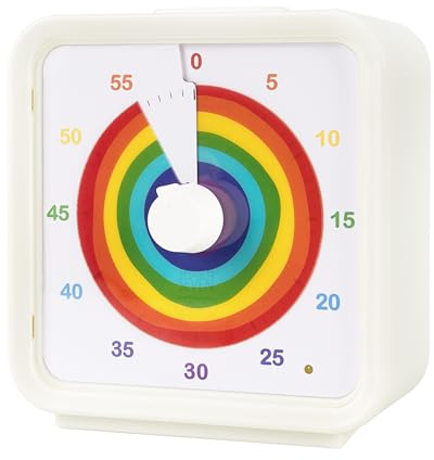 60 Minute 1 Hour Silent Visual Timer, Magnetic Countdown Clock for Classroom Teaching Tool Office Meeting, Time Management, Rainbow