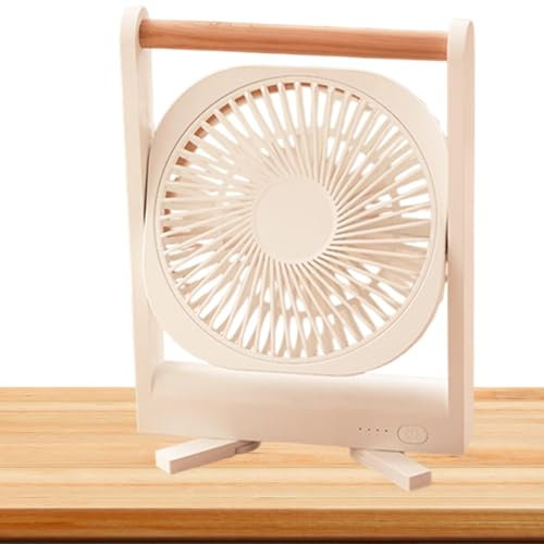 Ventilatore da scrivania USB – Ventilatore portatile | e silenzioso personale con 4 velocità | Scrivania USB ricaricabile | Rotazione a 360° | Potente flusso d'aria e cubicolo a basso rumore