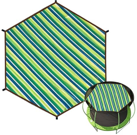 Trampoline Shade Cover Trampoline Sunshade Awning Tent Cover, Colorful Roof Sunshade Net For Round Trampolines With 6-foot, 8-foot, 10-foot, 12-foot, 14-foot, And 15-foot Diameters