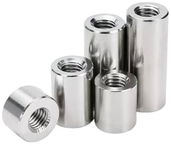 LanMaiXun 1 Stück M14-1.5×40mm 304 Edelstahl Feingewinde zylindrische Mutter, erweiterte Feinzahnmutter