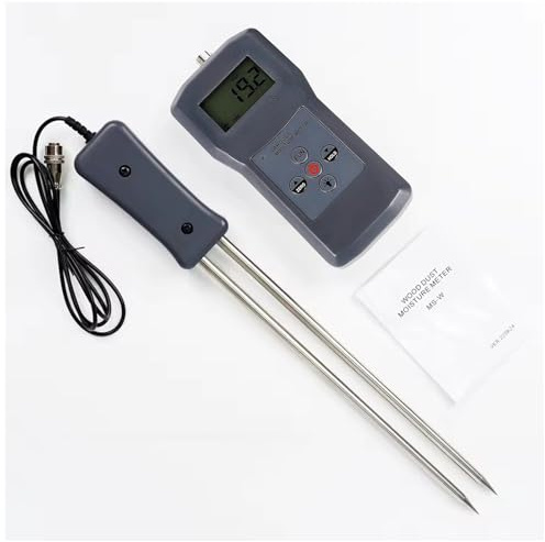 SUZLAZYR Misuratore di umidità Portatile per trucioli di Legno - Misuratore di umidità per segatura Misuratore di umidità per Polvere di Legno con sonda separata, intervallo di Misura 0-84%