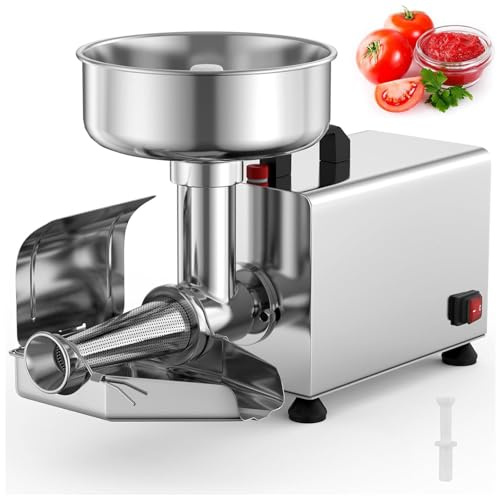 UPLTOE Macchina per Salse,Inossidabile Fresatrice per Pomodoro,Facile da Pulire,per Passate di Pomodoro, Marmellate E Puree di Frut,450 W 70-150 kg/H,220v