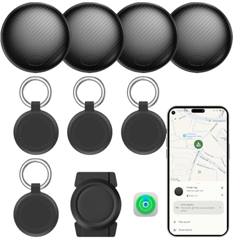 4xGPS Tracker Auto für iOS, GPS-Tracker Car für Apple „Wo ist?“ (Nur iOS) | Fahrzeug GPS Tracker Ohne ABO, Langlebige Batterie, IP68 Wasserdicht, Magnet Versteckter Tracker für Car Livetracking mit App