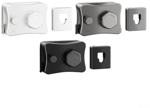 Vasiumic Tendedero retráctil de pared de 17 pies de cuerda de acero inoxidable con carcasa de ABS, bloqueo de tensión ajustable antihundimiento para balcón, baño, lavandería (16 pies, gris)