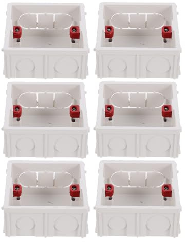 COHEALI Boîte Électrique Murale en Pvc Blanc 86 Type 45 Mm Haute, Lot de 6 Pièces, Installation Facile pour Prises et Câblage Extérieur