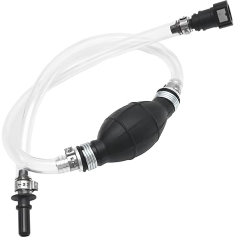 Hoypeyfiy Diesel Fuel Priming Bleeding Pump Tool with Oil Hose, Manual Hand Primer Replacement for Ford, Replacement for Jaguar and More, Diesel Engine Fuel System Air Removal