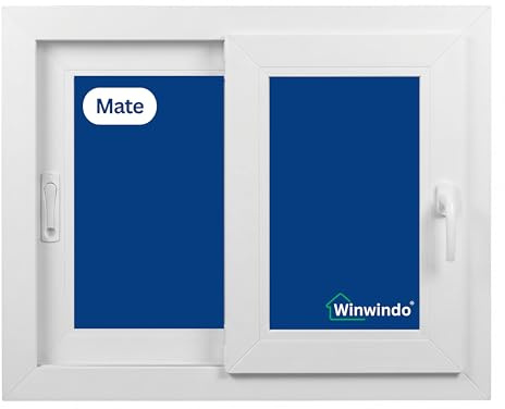 Winwindo - Ventana Corredera PVC Reforzada Blanca | Cristal Climalit | Entrega 24/48h (800x800 Mate)