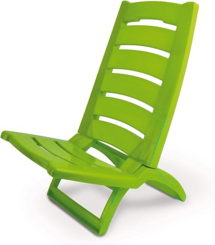 Generico Chaise de plage pliable et portable, vert acide