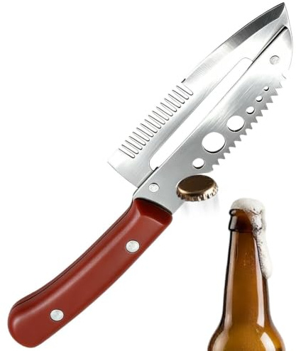 Pelapatate da Cucina Con Squamatore per Pesce e Manico Ergonomico Manuale