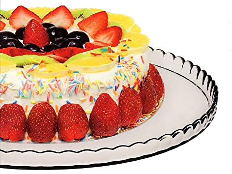 Pasabahce 10345 - Piatto per torta, 32,2 cm, colore: Trasparente