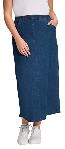 Ulla Popken Women's Langer Denim Rock Skirt