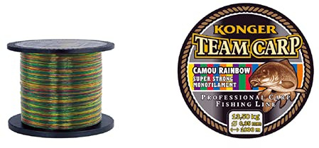 Konger Angelschnur Team CARP Rainbow Spule 1000m Monofile Karpfenschnur