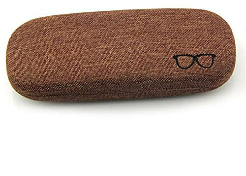 QLSGFBDIM Federmäppchen Brillenetui Brillenkoffer Retro Eisengehäuse Myopie Spiegelkoffer Sonnenbrille Hülle Leinenspiegel Fall Gläser Fall-Farbe1.