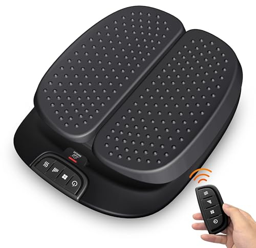 Snailax Foot Massager Machine with Heat,Remote Control, Adjustable Vibration Feet Massager Machine Increased Blood Circulation,Plantar Fasciitis, Stress, Gifts for Mom, Wife (Black)