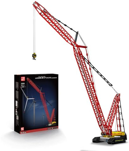 Mould King 17015 Technik Kran Klemmbausteine, 4318 Teile Fernbedienung Kran-Spielzeug mit 6 Motoren, Technik Schwerlast Raupenkran Modellbauset, 8 Jahre und älter