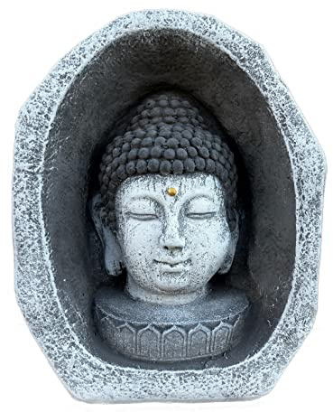stoneandstyle Steinfigur Meditationsstein Shiva Kopf frostfest wetterfest Steinguss