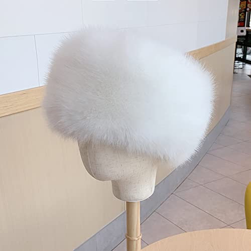 Surakey Damen Wintermütze,Damen Fellmütze Kunstfell Pelzmütze Wintermütze Faux Fuchs Warm Pelz mütze Weich Stirnband Hut