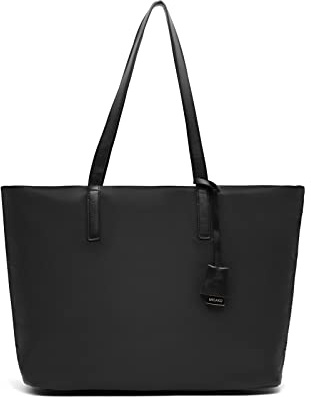 MISAKO Emanda Nylon-Shopper mit 15-Zoll-Laptopfach Damen - Emanda Schwarz 31 X 39 X 15 cm