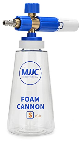 MJJC Foam Gun 1/4 Quick Connect Cannon With One Quarter Connection Fitting Lance (QRV3) (MJJC-12N), Blue and White