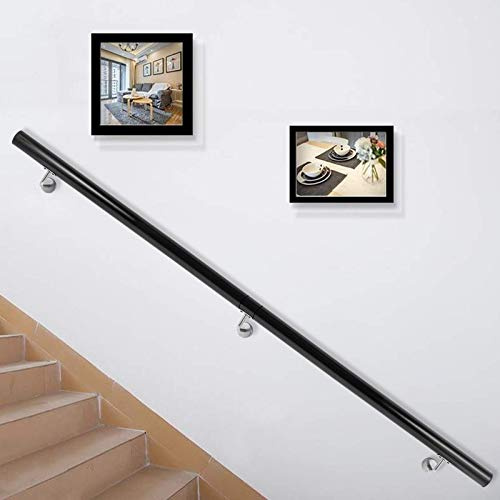 Corrimano per scale Corrimano per scale 6Ft Lunghezza Corrimano per scale Corrimano in alluminio per scale 200 libbre Capacità di carico Ringhiera per scale Tubi d'acciaio lunghi Corrimano p