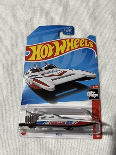 Hot Wheels H2GO Rot-Weißes Boot im Maßstab 1:64, 3,8 x 11,4 x 16,5 cm, ab 3 Jahren, Unisex, Erwachsene