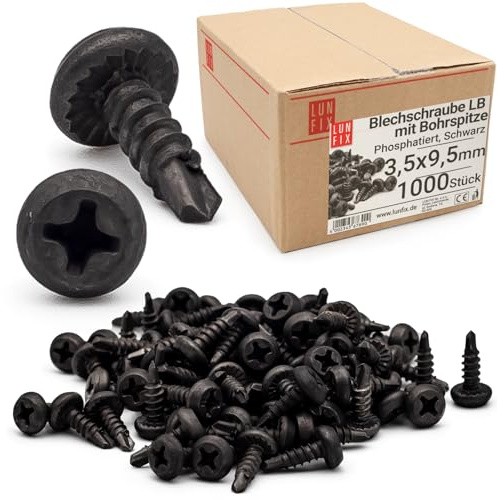Lun Fix Tornillos de perfil LB 3,5 x 9,5 mm, 1000 uds., autorroscantes