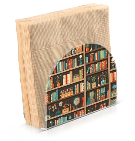 Serviettenhalter, Bücherregal Buch Serviettenhalter für Tische Küche Restaurant Wohnkultur Cartoon Dekorativer Halter für Abendessen Papierservietten