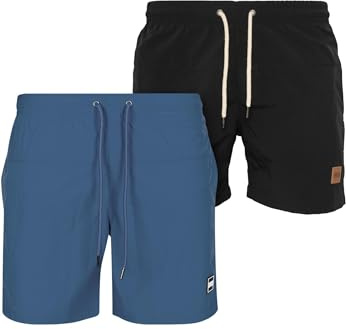 Urban Classics badbyxor för män, Vintage blå + svart, 3XL