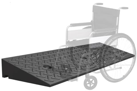 Rampa di Carico in Gomma da 1 M, Rampa di Marciapiede con Superficie Antiscivolo, Rampa di Soglia per Banchina di Carico Marciapiede Auto Scooter Bici Moto (Size : 100x35x12cm)