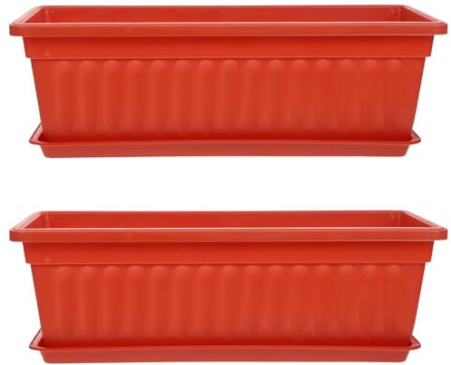 Mipcase Lot de 2 Soucoupes pour Pots de Fleurs en Plastique pour Balcon Fournitures de Jardinage de Légumes Étiquettes pour Pots de Fleurs