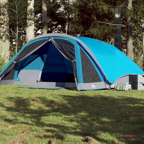 Homgoday Familienzelt für 6 Personen Campingzelt Modern Gruppenzelt Festivalzelt Gartenzelt Zelt für Camping Reise Trekking Garten Wasserdicht Blau