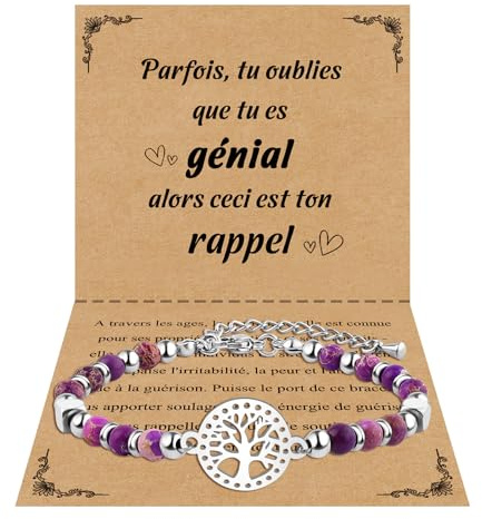 CheersLife Bracelet Arbre de Vie Femme Cadeau Femme Bracelet