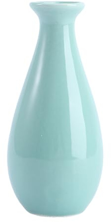 Ciieeo Small Ceramic Vase 4.33 Inch Breathable Desktop Flower Pot for Home Office Decoration and Hydroponic Plants