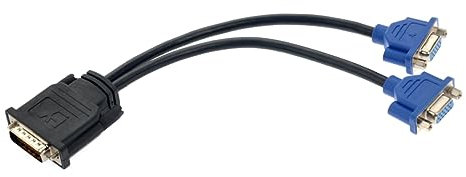 UKCOCO Cavo Adattatore y Doppio Vga Femmina Splitter Video Per Computer Compatibile Con Monitor Svga e Proiettori Nero e Blu Facile Da Installare Materiale Resistente