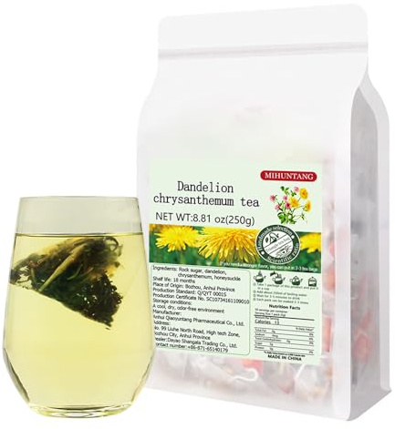 Pusteblume Chrysantheme Teebeutel 250g kühl erfrischend Leckerer Tee | Wissenschaftliche Kombination, unabhängige kleine Teebeutel, schnelles Aufbrühen und Trinken, eine Tasse guten Tees