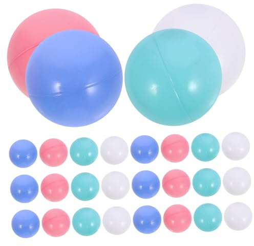 Toyvian 100 Bunte Ozeanbälle für Kinder Ungiftige Plastikkugeln 25 Stück Je Farbe (pink Weiß Blau Violett) Bällebadbälle für Indoor Outdoor Spielbereiche
