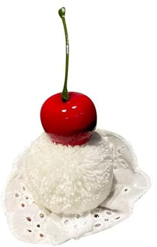 Pince à cheveux en forme de gâteau aux fruits crémeux - Barrettes en peluche - Fermoir pratique en alliage - Pour filles et femmes - Antidérapantes - Pince à cheveux en forme de gâteau à la crème