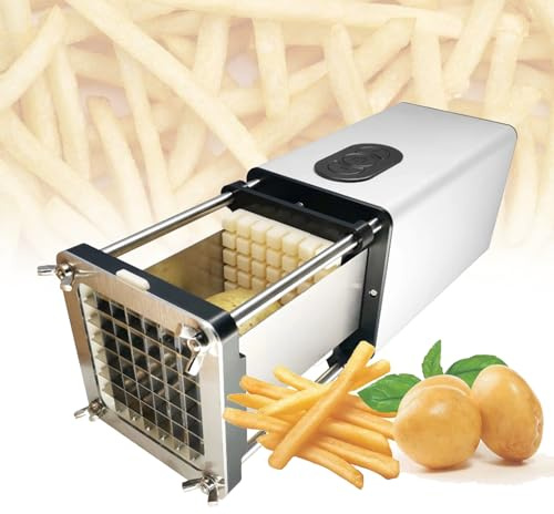 Hachoir à Pommes de Terre électrique, Coupe-légumes Automatique avec Lames en Alliage pour Une Coupe Professionnelle des Frites
